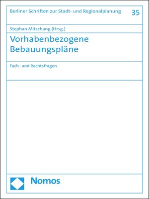 cover image of Vorhabenbezogene Bebauungspläne